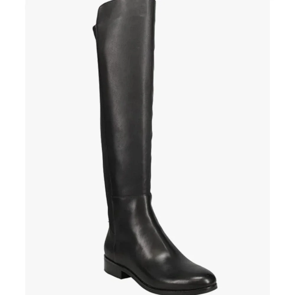 Cole Haan Isabelle Over the Knee Boots 7 Black NWOT Tall Riding Academia Capsule